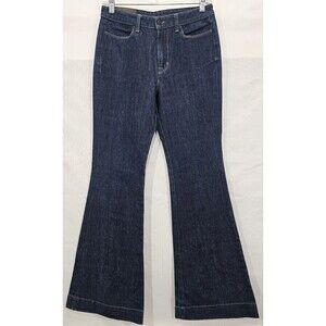 All Saints Womens Flared Jeans Lauren High Waisted Dark Denim Blue Y2K 28 x 31
